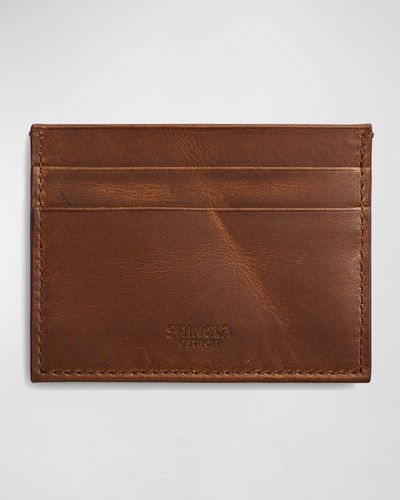 Shinola 5-Pocket Leather Card Case - Brown
