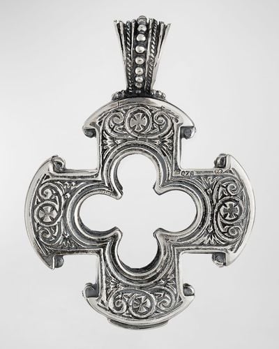 Konstantino Sterling Silver Classics Cross Pendant - Metallic