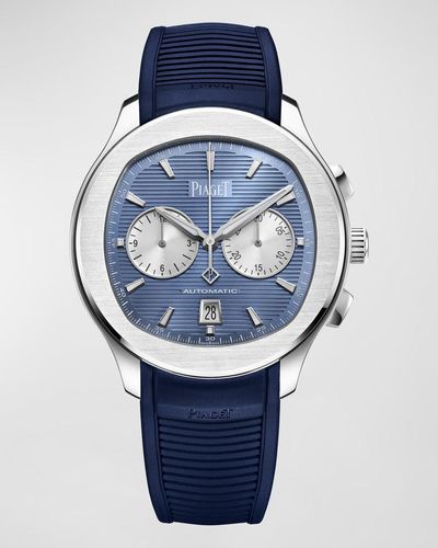 Piaget Polo Chronograph 42mm Stainless Steel Watch - Blue