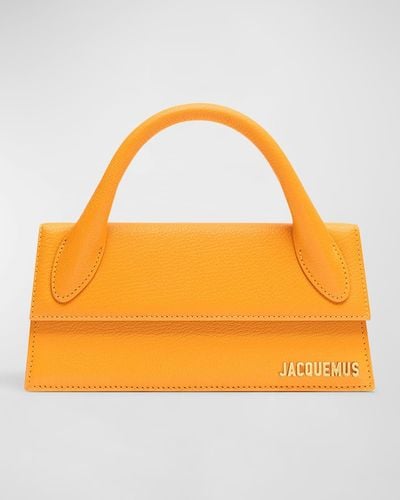 Jacquemus Le Chiquito Long Leather Top-Handle Bag - Orange