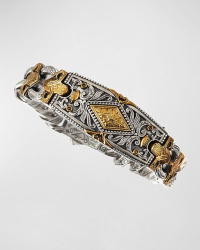 Konstantino Myrmidones Filigree Link Id Bracelet - Metallic