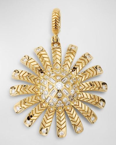 Harwell Godfrey Chubby Sunflower Diamond Pendant - Metallic