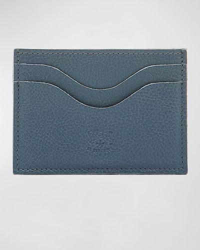 Il Bisonte Salina Leather Card Holder - Blue