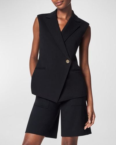 Spanx Perfect Asymmetric Tailored Vest - Black