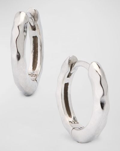Margo Morrison Hammered Huggie Earrings, 12Mm - Metallic