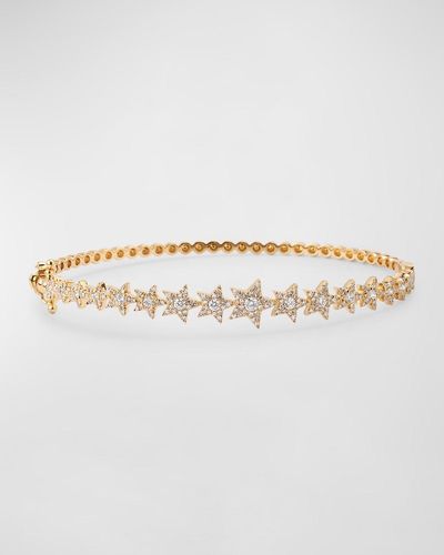 Siena Jewelry 14K Graduated Diamond Star Bangle Bracelet - Natural