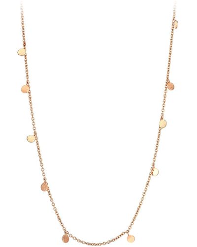 Kismet by Milka Seed Scattered Dangling Circle Necklace In 14k Rose Gold - Metallic