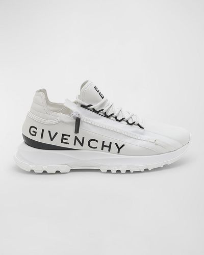 Givenchy Spectre Leather Side-Zip Runner Sneakers - Metallic