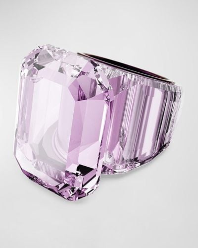 Swarovski Lucent Crystal Statement Ring - Purple