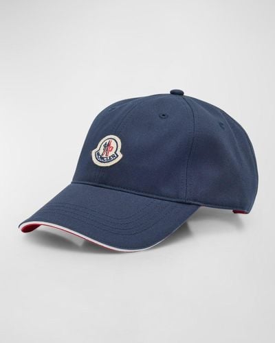 Moncler Baseball Cap With Bill Tipping - Blue