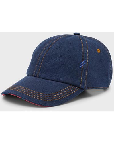 Burberry 6-Panel Denim Baseball Cap - Blue