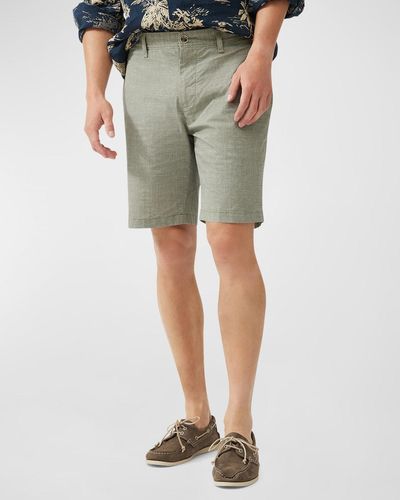 Rodd & Gunn Phillipstown Micro-Printed Bermuda Shorts, 9" Inseam - Green