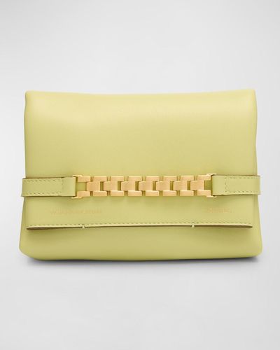 Victoria Beckham Mini Pouch Leather Crossbody Bag - Yellow