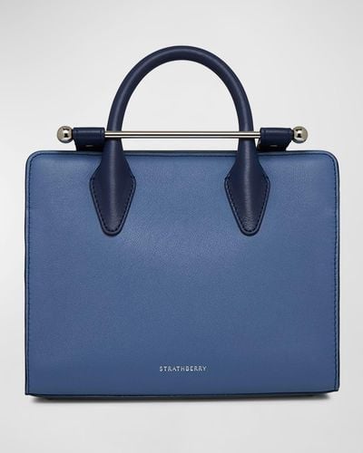 Strathberry Mini Leather Tote Bag - Blue