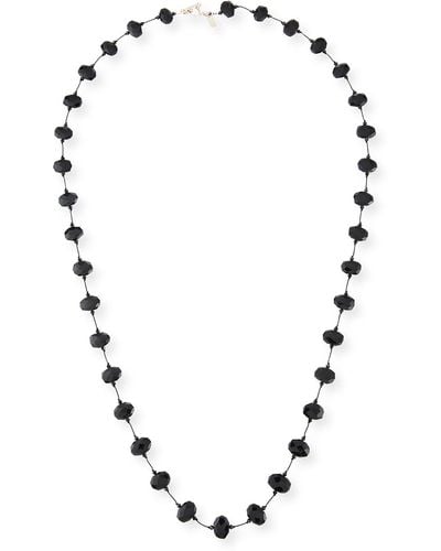 Margo Morrison Faceted Garnet Necklace, 35"L - Metallic