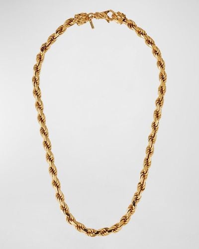 Emanuele Bicocchi French Rope Chain Necklace, Golden - Metallic