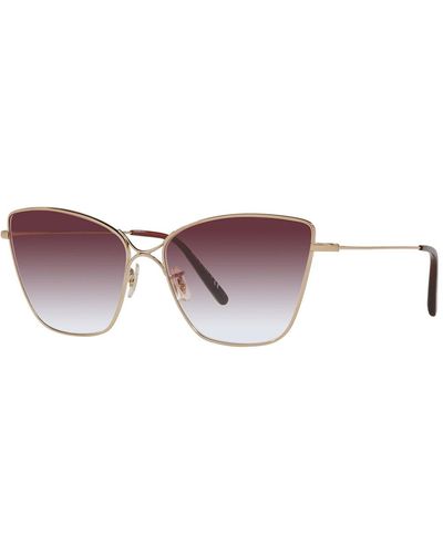 Oliver Peoples Marlyse Oversized Metal Cat-eye Sunglasses - Purple