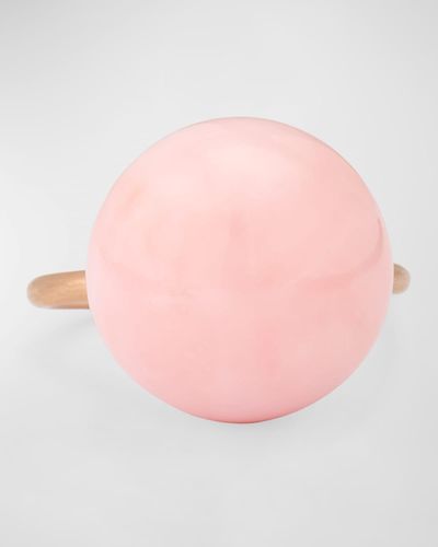 Irene Neuwirth Gumball 18k Rose Gold Ring Set With 16mm Pink Opal