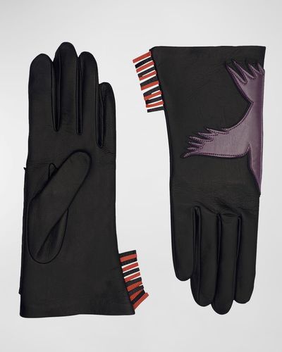 Agnelle Freedom Classic Leather Gloves - Black