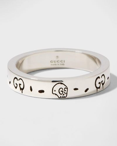 Gucci Sterling Silver Ghost Ring 4mm - Metallic