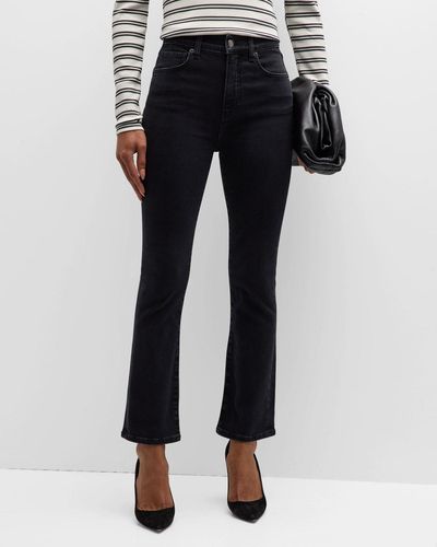 Veronica Beard Carly Kick-flare Cropped Jeans - Black