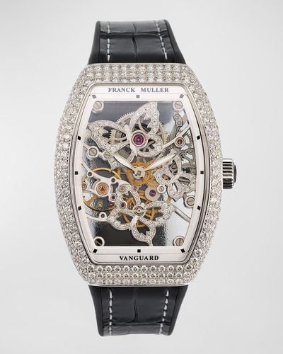 Franck Muller Butterfly Diamond Skeleton 18K Watch Strap - Gray