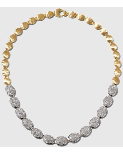 Marco Bicego 18k Siviglia Yellow And White Gold Diamond Pave Necklace - Metallic