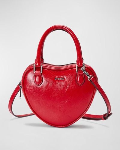 orYANY Heart Mini Leather Top-Handle Bag - Red