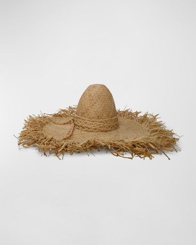 Gigi Burris Millinery Ete Woven Straw Large Brim Hat - White