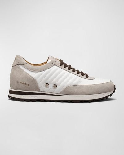 Di Bianco Daytona Suede-leather Low-top Sneakers - White