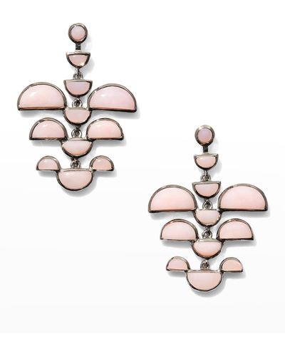 Nakard Phoenix Earrings In Pink Opal - Metallic