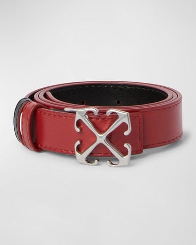 Off-White c/o Virgil Abloh New Arrow Reversible Leather Belt - Red