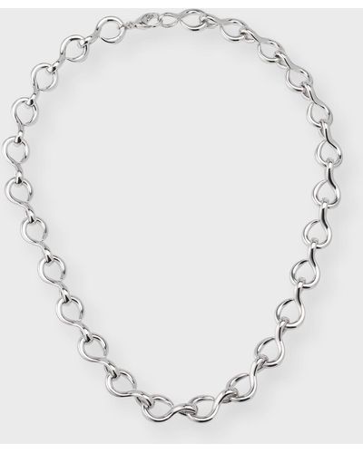Monica Rich Kosann Sterling The Twist Premier Infinity Necklace - White