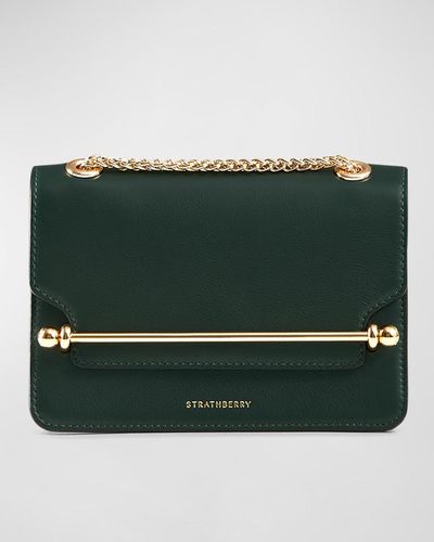 Strathberry East West Mini W Leather - Green