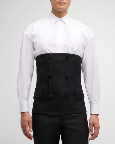 Alexander McQueen Tailored Bustier Jacket - White