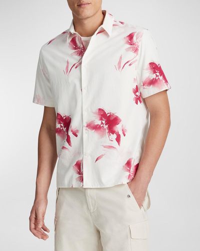 Vince Faded Floral Sport Shirt - White