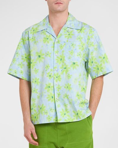 Marni Acid Floral Camp Shirt - Green