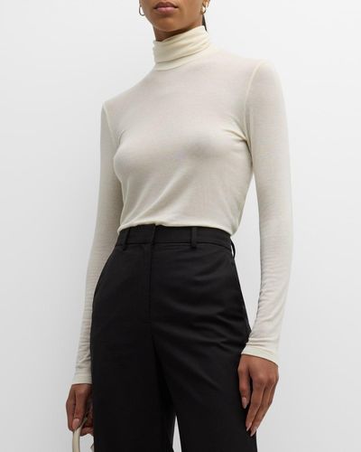 Agolde Pascale Turtleneck Top - White