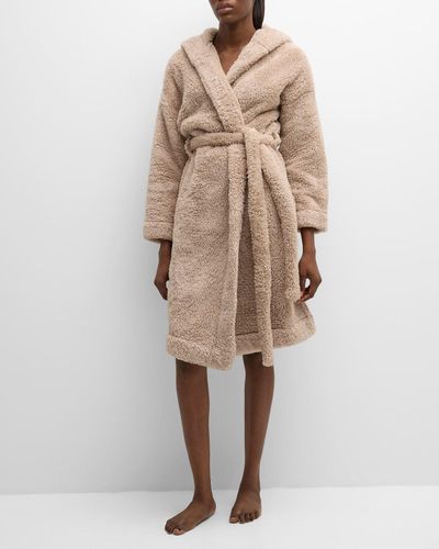 Skin Wyleen Hooded Fuzzy Robe - Natural