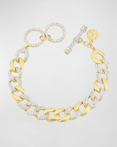 Freida Rothman Pave Chain Link Bracelet - Metallic