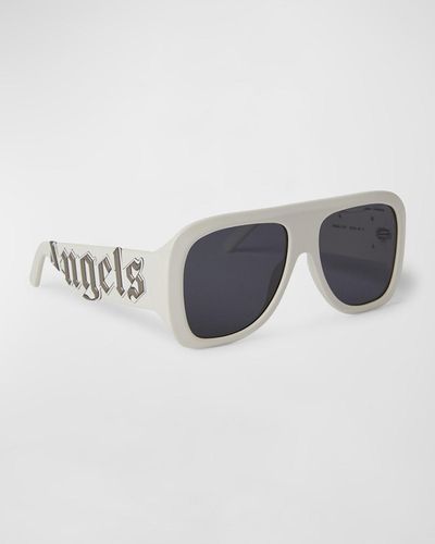 Palm Angels Sonoma Acetate Shield Sunglasses - White