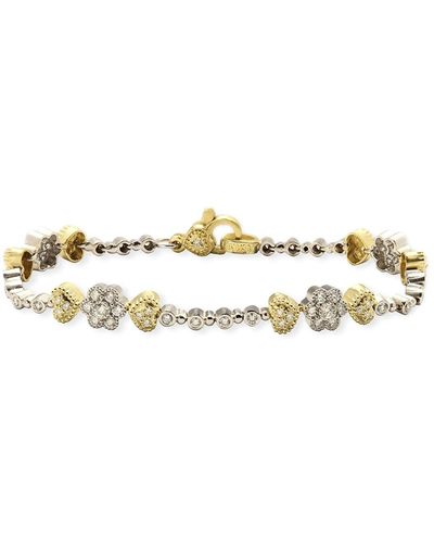 Stambolian Happiness Two-tone Gold And Diamond Heart Cluster Bracelet - Metallic