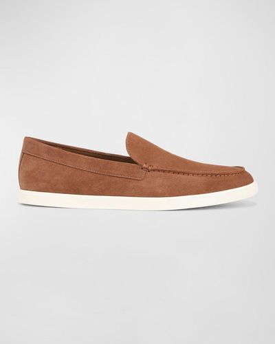 Vince Suede Slip-On Sneaker Loafers - White