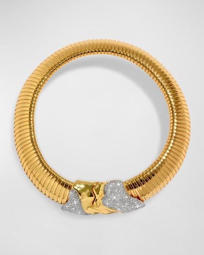 Alexis Solanales Tubogas Collar Necklace - Metallic