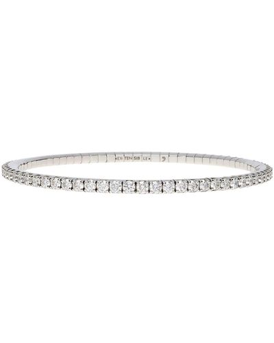 EXTENSIBLE 18K Round Diamond Stretch Bracelet - White