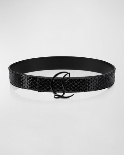 Christian Louboutin Cl Logo Belt - Black