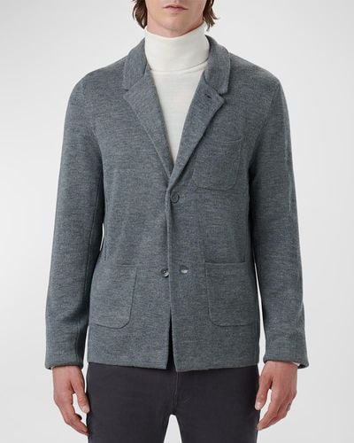Bugatchi Sweater Knit Blazer - Gray