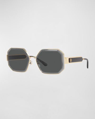 Tory Burch 60mm Geometric Sunglasses - Gray