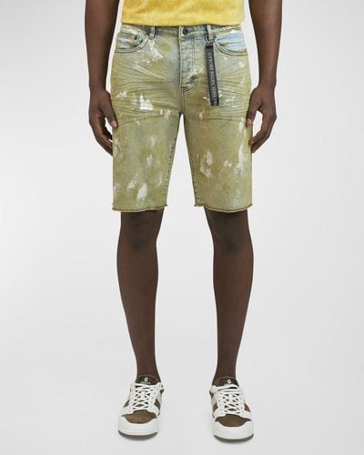 PRPS Logan Painted Denim Shorts - Natural