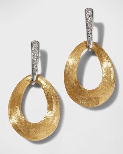 Marco Bicego 18k Lucia Loop Earrings With Diamonds - Metallic